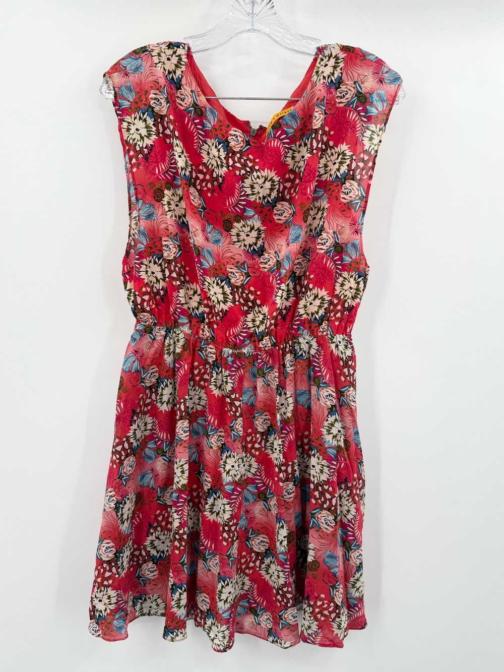 ALICE‎ + OLIVIA Matilda Red Silk Floral Cinch Waist Blouson Mini Dress Small